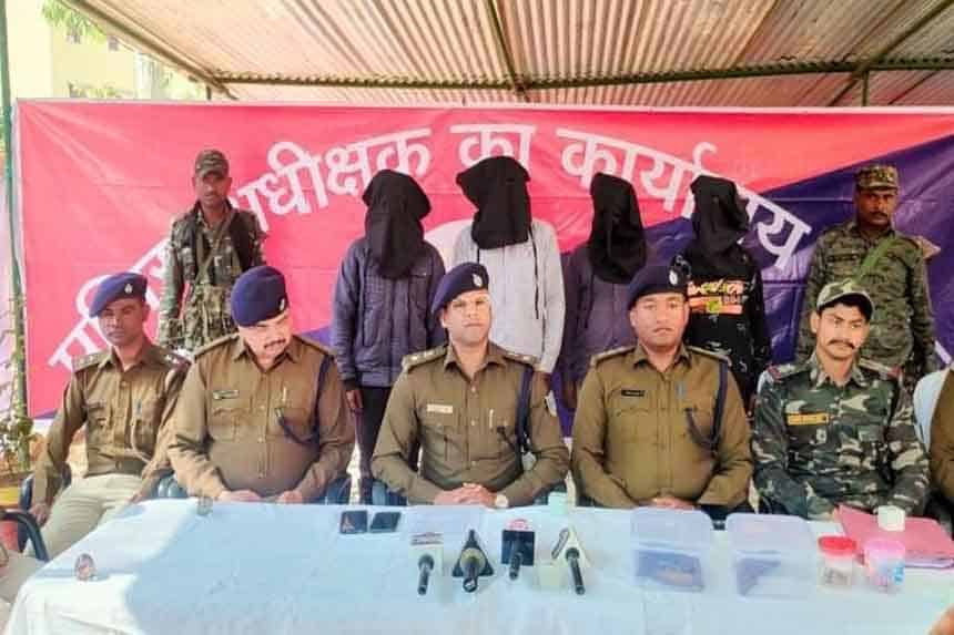 four arrested