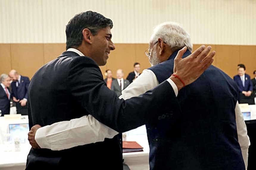 PM Modi meets Rishi Sunak