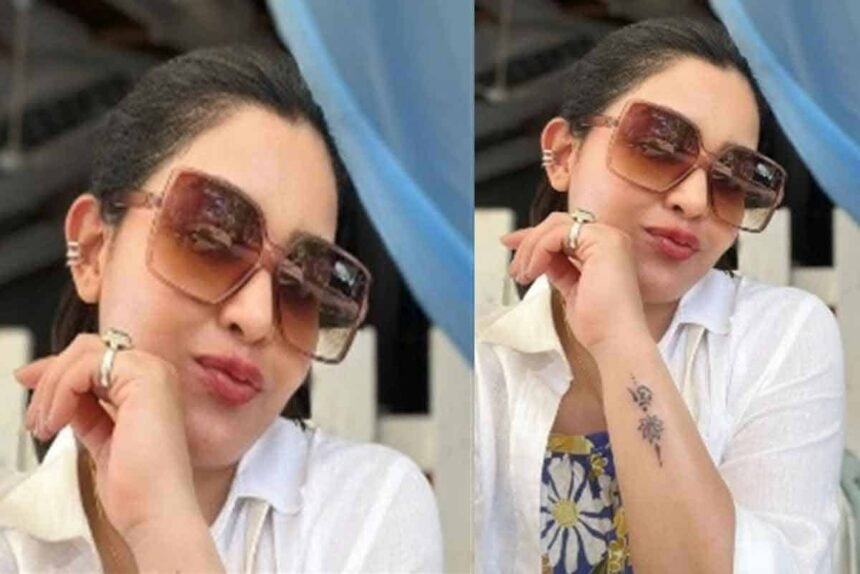 Actress-Shubhangi-Atre-recently-got-Om-and-lotus-symbol-tattooed-on-her-wrist