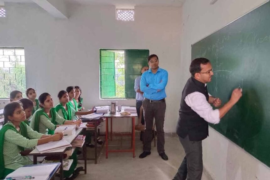 DDC Nitish Kumar Singh took class of students at Kasturba Gandhi Residential Girls School located in Kalamati