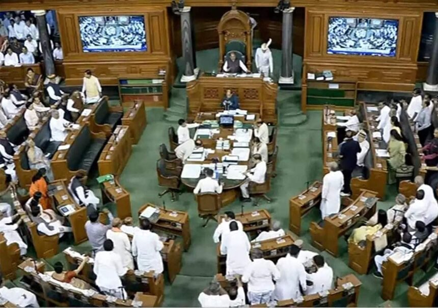 Discussion on Manipur Amidst uproar and sloganeering, the government introduced three bills in the Lok Sabha