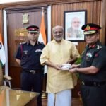 Governor CP Radhakrishnan met Brigadier Ashwini Nair and Colonel AK Singh