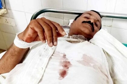 Jharkhand BJP leader Amleshwar Kumar Dubey brothers Manoj Kumar Dubey, Dinesh Kumar Dubey, Akhileshwar Dubey, Ayush Kumar Dubey attacked with bow and arrow in a land dispute