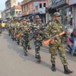 Palamu police did flag march to maintain peace during Muharram