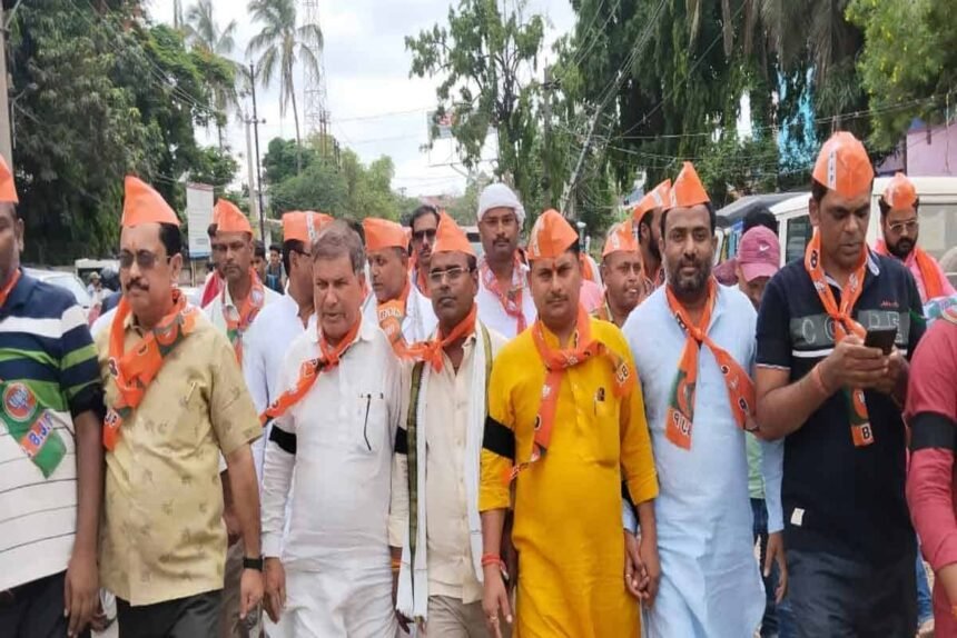 Patna Protest march in Madhubani regarding lathicharge