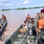 broken embankments of rivers njab Heavy devastation due to rain