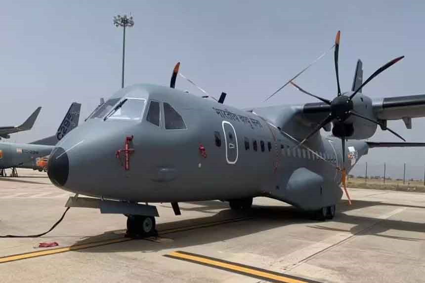 Aircraft C-295 The first Military Transport for the Indian Air Force has arrived in India.