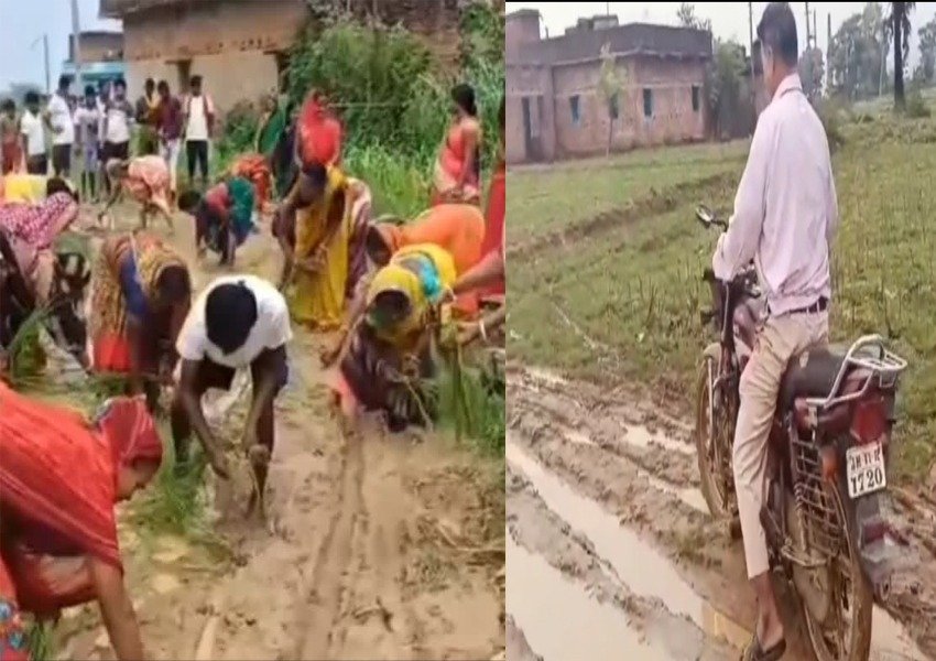 Villagers anger over the non-construction of the road: