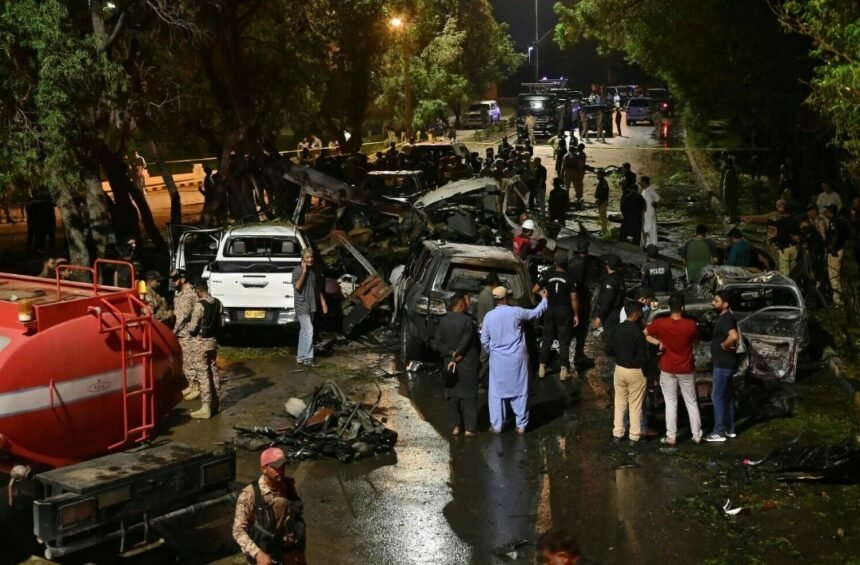 Three people including two foreign nationals killed in explosion near Karachi airport