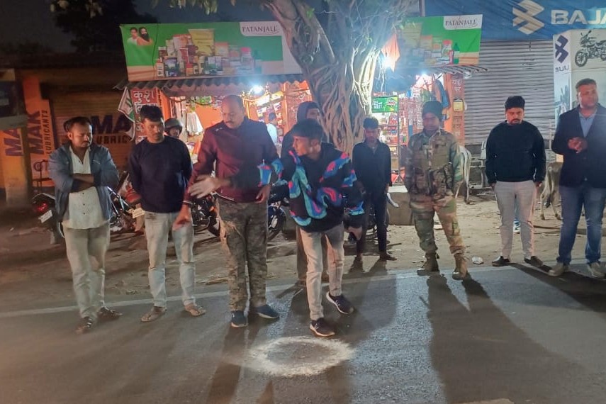 Criminals fired in the Air for Extortion