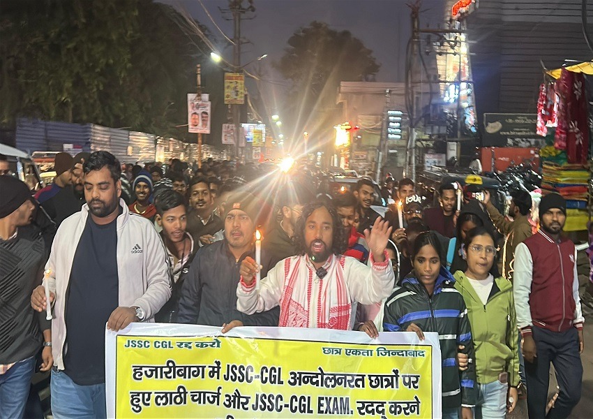 Protest Against Lathi Charge