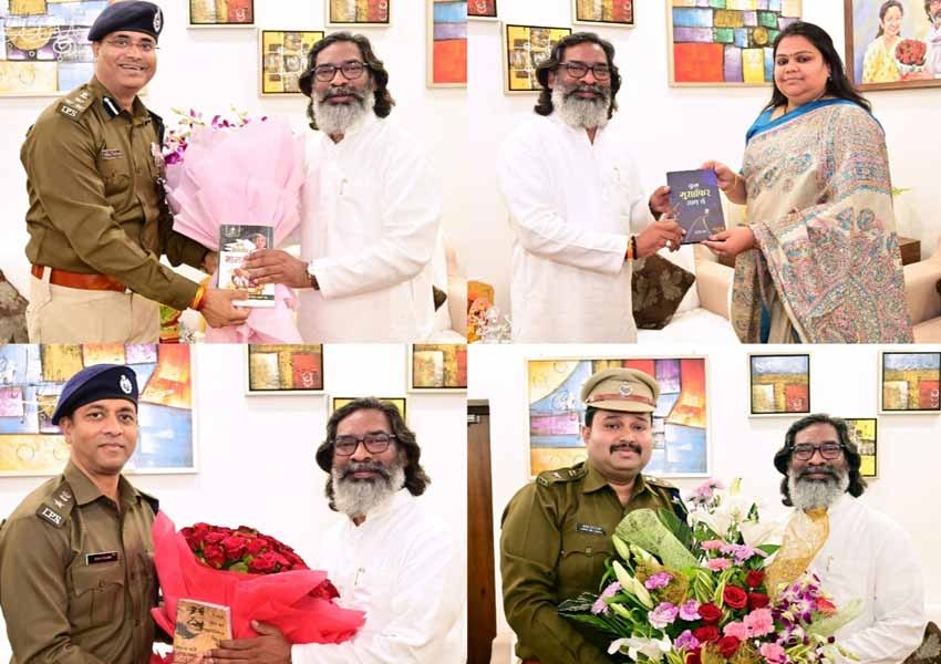 Ranchi DIG met Hemant Soren