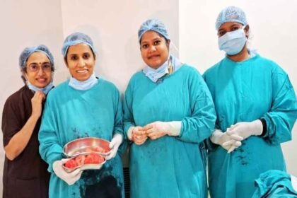 15 lumps in the woman's Uterus