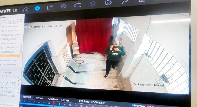 कैदी के भागने का फुटेज आया सामने कैदी के भागने का फुटेज आया सामने