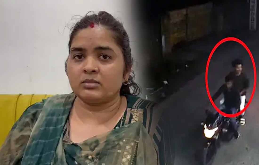 gold chain worth Rs 2 lakh snatched from woman's neck, two bike-borne miscreants caught on CCT