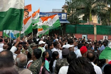 National Herald case: Congress protests in front of ED office in Ranchi