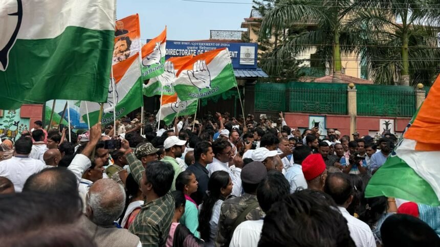 National Herald case: Congress protests in front of ED office in Ranchi