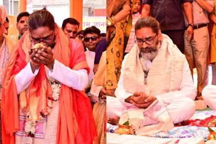 Foundation stone laid for reconstruction of Tapovan temple, CM Hemant Soren laid the foundation stone