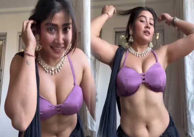 Hot pictures of Sofia Ansari in purple bralette and black thigh slit skirt created a ruckus on Instagram
