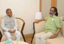 बाबूलाल मरांडी ने हेमंत सोरेन से की मुलाकात Babulal Marandi