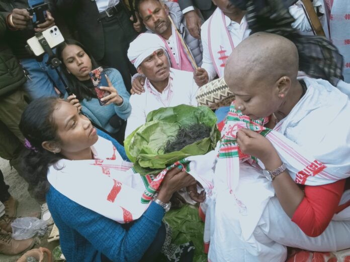 Central Sarna Committee Stages strong protest outside Lok Bhavan