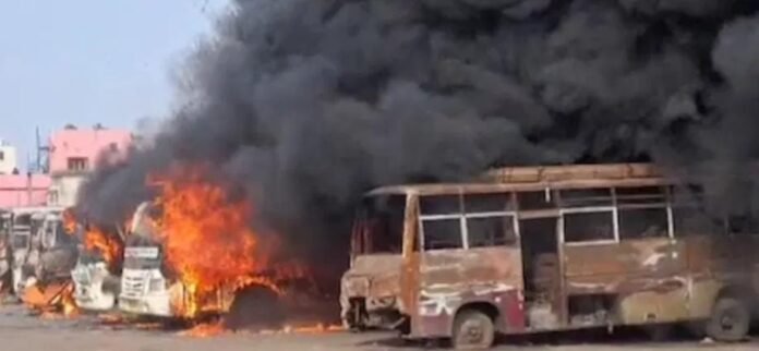 Massive Fire at Khadgarha Bus Stand