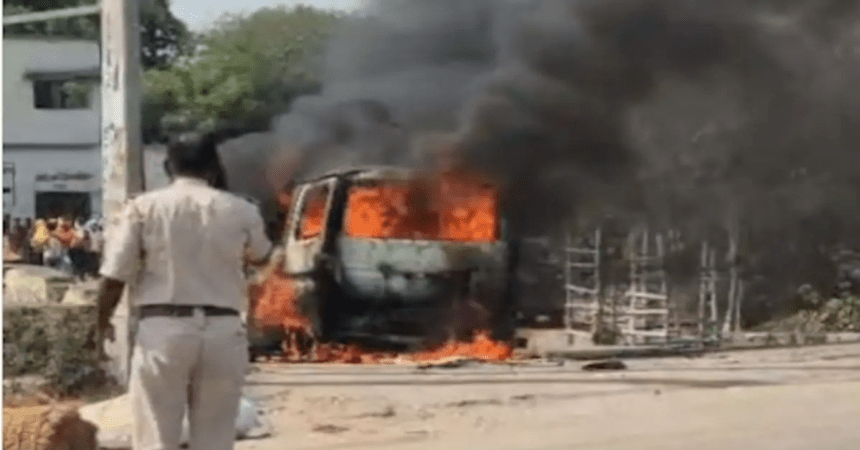 Garhwa car fire