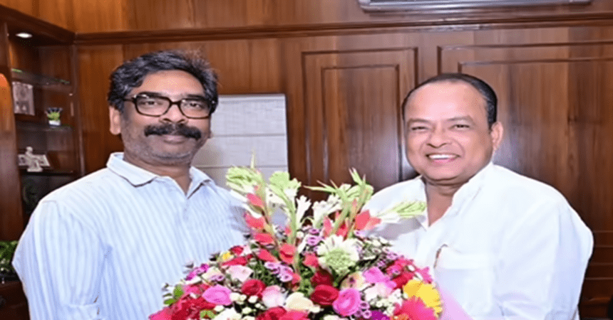 IRFAN ANSARI MET HEMANT SOREN