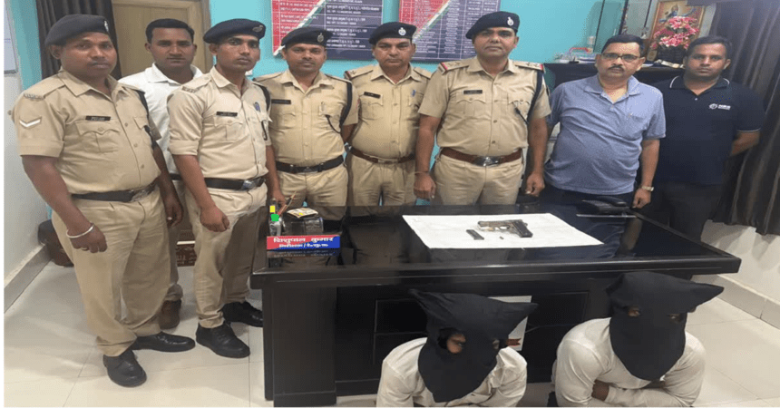 Two accused arrested for threatening passengers by brandishing pistol in a moving train