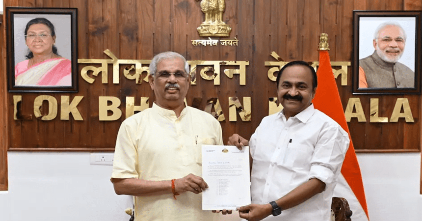 VD Satheesan submitted the list of ministers to the Governor