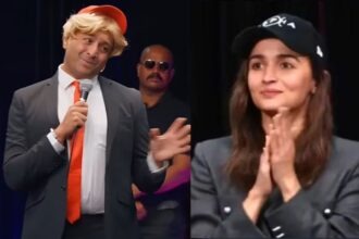 alia bhatt donald trump mimicry viral
