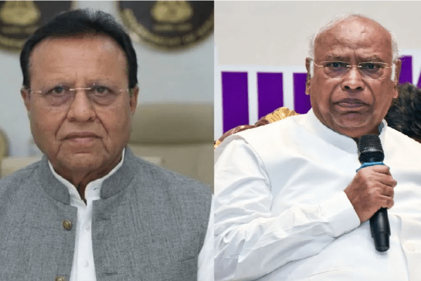 BJP's Satish Patel and Congress's Bhikhabhai Rabari filed their nominations for the Manjalpur by-election.