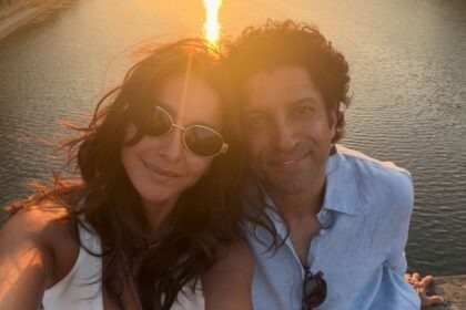 Farhan Akhtar, Shibani Dandekar in Florence Italy