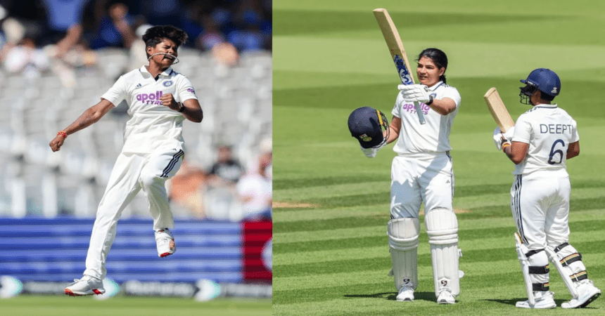 India defeated England by 270 runs in the historic women's cricket Test at Lord's.