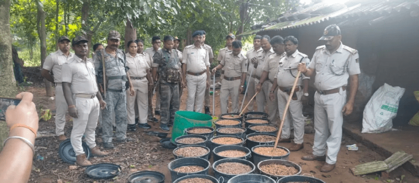 Major crackdown ahead of Jagannathpur Fair 525 kg of Jawa Mahua destroyed on the spot