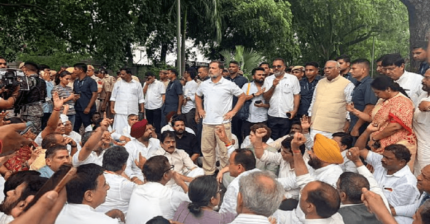 Rahul Gandhi, Priyanka Gandhi Vadra, Narendra Modi, Congress Protest