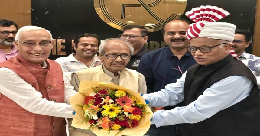 Senior journalist Anuj Kumar Sinha felicitated on his appointment as Information Commissioner.