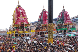 Stampede-like situation during Puri Rath Yatra; one dead, several devotees hospitalized.