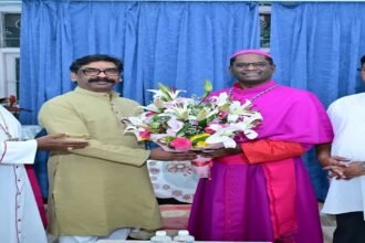 Hemant Soren, Anand David Khalkho, Ranchi Archdiocese