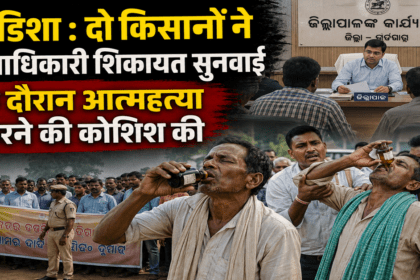 Odisha News, Kendrapara News, Farmer Protest, Farmer Suicide Attempt