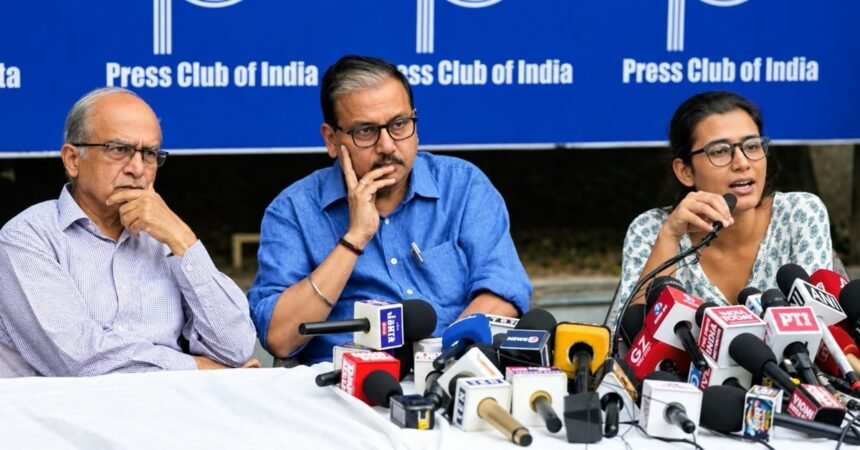 Bhushan, Manoj Jha RJD, AISA Protest, Gandhi Jayanti Protest