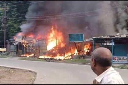 Bokaro Fire, Bokaro, Sector 6 Market, Jharkhand News, Market Fire, Shop