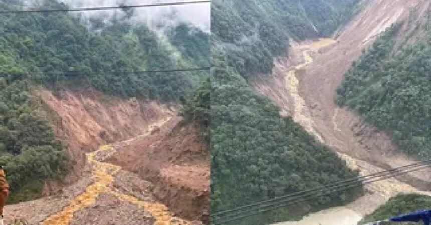 Gangtok, Sikkim, Mangan district, landslide, Teesta River, Chayakung