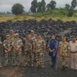 Latehar News, CISF Action, Illegal Coal Seized, Magadh Amrapali Coal Project, Piparwar, Jharkhand News