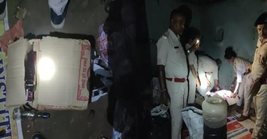 Giridih news, illegal liquor factory, Mahadevadih, Gandey police, excise department raid, Jharkhand crime, local updates