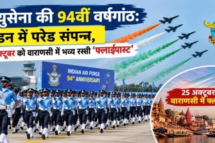 Indian Air Force, IAF 94th Anniversary, Hindon Air Force Station, Varanasi Flypast, Air Chief Marshal AP Singh, Tiger Moth Aircraft, Rafale Tejas, IAF Air Show