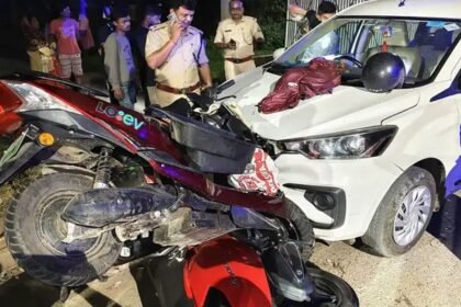 Ranchi News, Dhurwa Ranchi Accident, Car Scooty Collision Ranchi, Jagannathpur Police Station, Ranchi Road Accident, Jharkhand News, Sector 1 Dhurwa