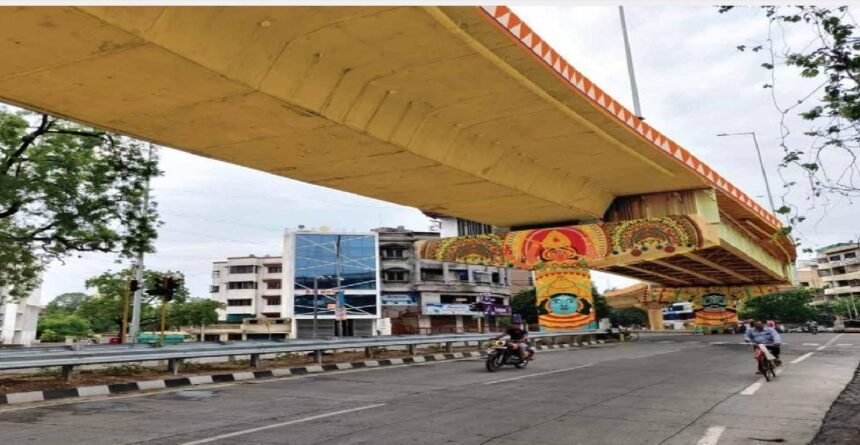 Ranchi elevated corridor, Sohrai painting, NHAI Ranchi, NH-75 NH-23, Jharkhand folk art, tribal art beautification, Ranchi news