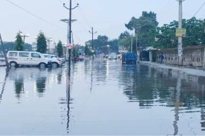 Ranchi news, Ranchi rain waterlogging, Lalpur police station waterlogging, Ranchi Municipal Corporation, Main Road Ranchi, Karbala Chowk, civic issues Ranchi