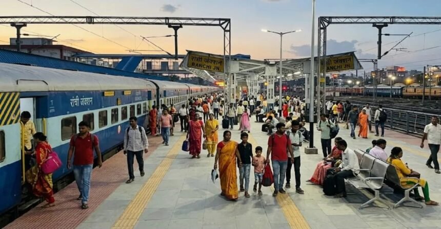 Ranchi railway station, RITES team Ranchi, Indian Railways holding area, Ranchi station crowd management, Jharkhand railway news
